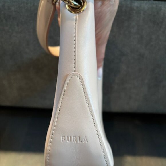 Furla FF Logo Leather Handbag (includes strap) - Soft Pink - Picture 6 of 11
